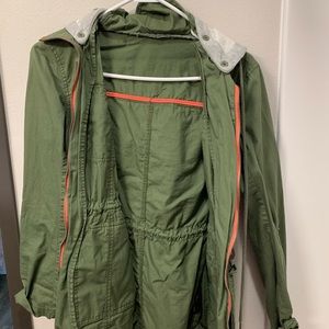 Green utility jacket